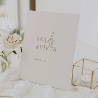 Modern Chic Vintage Gold Invitations and Gifts Sign