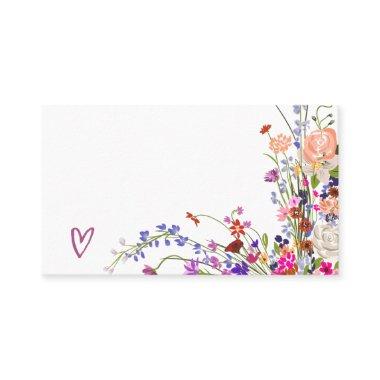 Modern chic wild flowers script  place