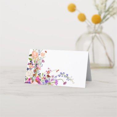 Modern chic wild flowers script  place