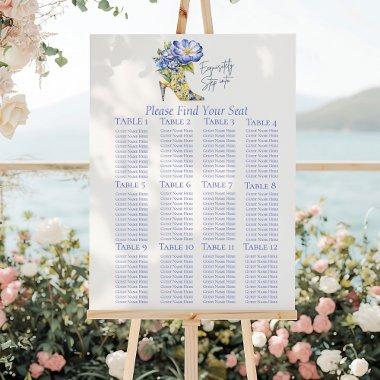 Modern Chinoiserie High-Heel Table Seating Chart Foam Board