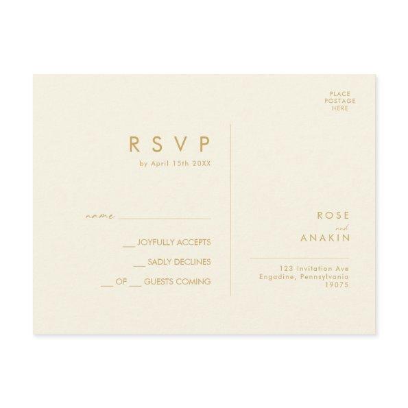 Modern Christmas Greenery | Cream Wedding RSVP Post