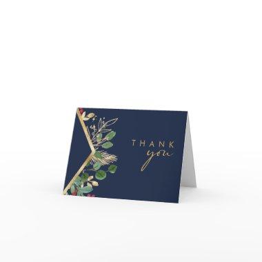 Modern Christmas Greenery | Navy Thank You