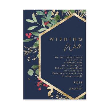 Modern Christmas Greenery | Navy Wishing Well Enclosure