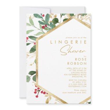 Modern Christmas Greenery | White Lingerie Shower