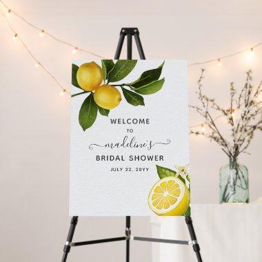 Modern Citrus Lemon Garden  Welcome F Foam Board