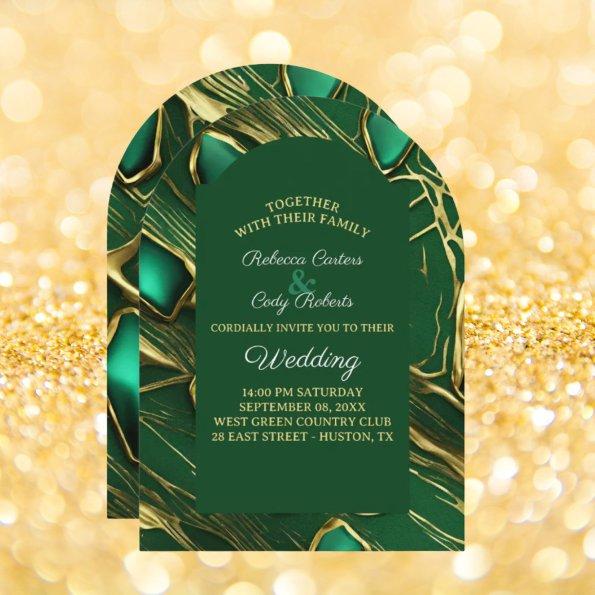 Modern Classic Moody Dark Emerald Green Wedding