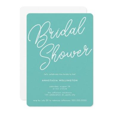 Modern Clean Mint Green Script