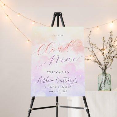 Modern Cloud Nine Dreamy Pastel Pink Bridal Shower Foam Board