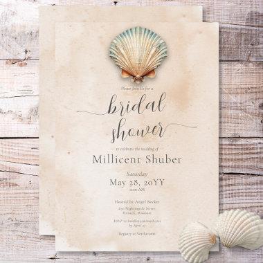 Modern Coastal Seashell Sand