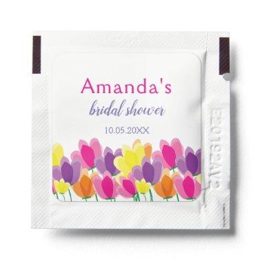 Modern Colorful Floral Bridal Shower Hand Sanitizer Packet