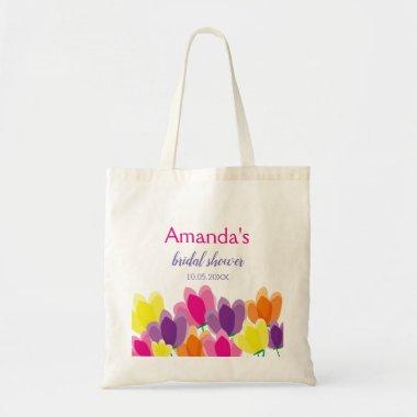Modern Colorful Floral Tote Bag
