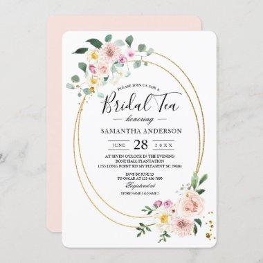 Modern Colorful Spring Watercolor Flowers Invitations
