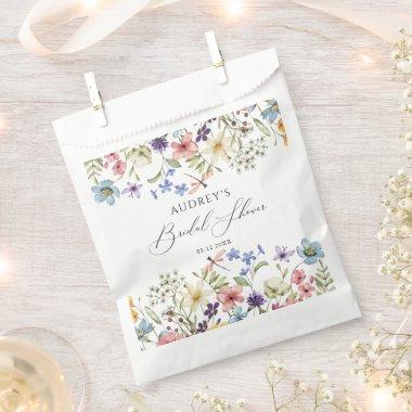 Modern Colorful Wildflower Floral  Favor Bag