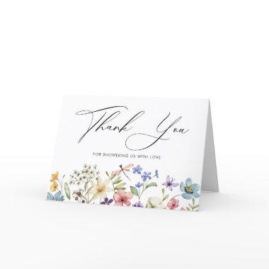 Modern Colorful Wildflower Floral  Thank You