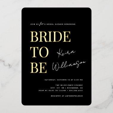 Modern Contemporary Black and Gold  Foil