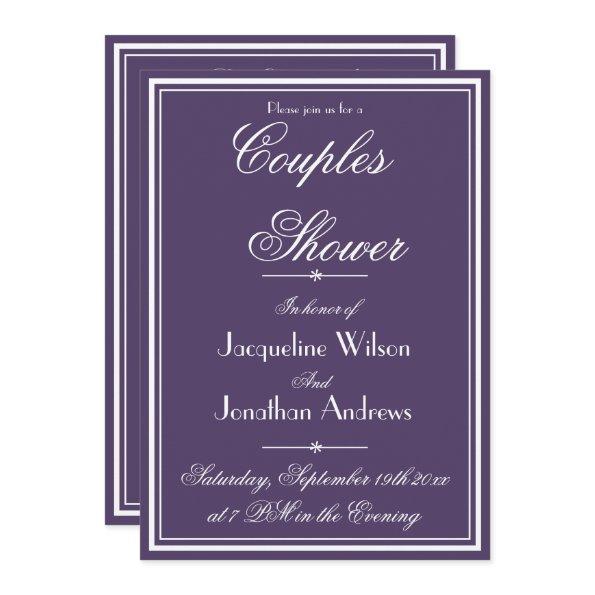 Modern Couples Shower Name Email RSVP Dusty Purple