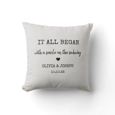 Modern Custom Where It All Began Valentine's Day Throw Pillow