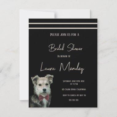 modern cute mongrel dog Bridal Shower Invitations