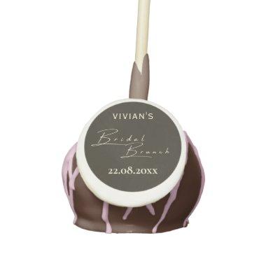 Modern Dark Green Calligraphy  Party Cake Pops