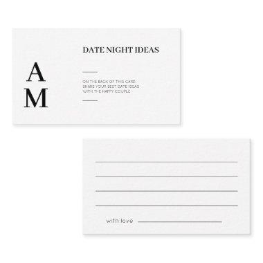 Modern Date Night Ideas Wedding Invitations