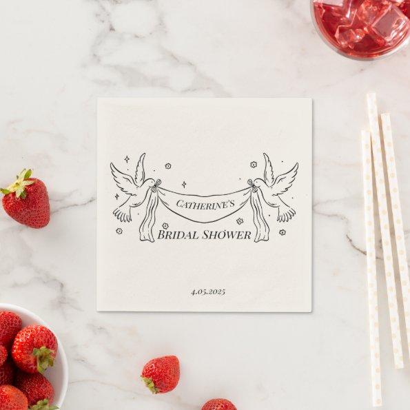 Modern Dove  Paper Napkin