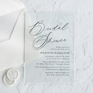 Modern Elegant Black Script  Acrylic