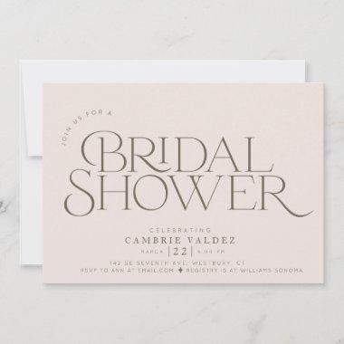Modern, Elegant bridal shower Invitations