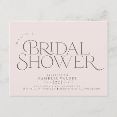 Modern, Elegant bridal shower invitation PostInvitations