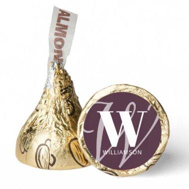 Modern Elegant Chic Script Monogram Family Name Hershey®'s Kisses®