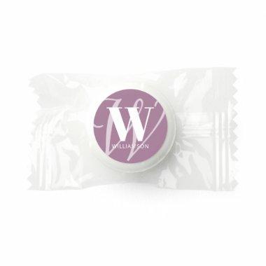 Modern Elegant Chic Script Monogram Family Name Life Saver® Mints