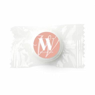 Modern Elegant Chic Script Monogram Family Name Life Saver® Mints