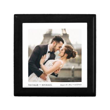 Modern Elegant Custom Keepsake Wedding Photo Gift Box