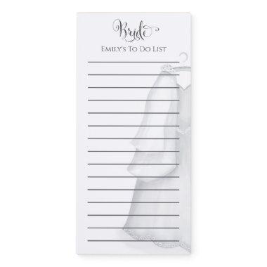 Modern Elegant Cute Bride Stylish To Do List Magnetic Notepad