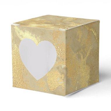 Modern Elegant Faux Gold Watercolor Marble Pattern Favor Boxes