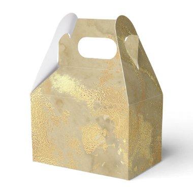 Modern Elegant Faux Gold Watercolor Marble Pattern Favor Boxes