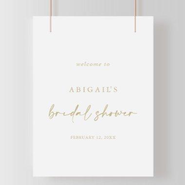 Modern Elegant Gold  Welcome Poster