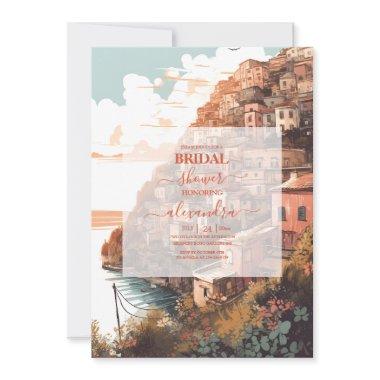 Modern Elegant Italy Destination Bridal Shower Invitations