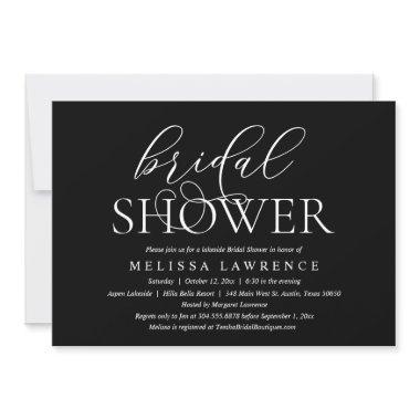 Modern Elegant Lakeside Bridal Shower Celebration Invitations