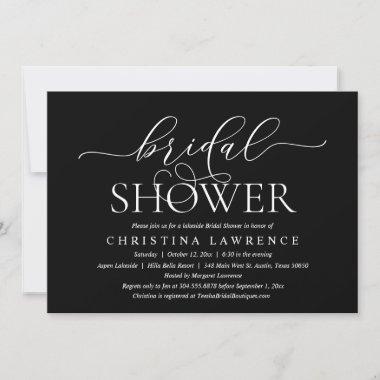 Modern Elegant Lakeside Bridal Shower Celebration Invitations