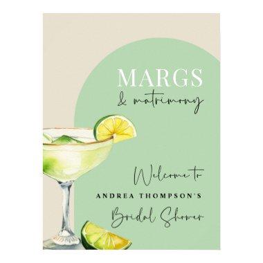 Modern Elegant Margs and Matrimony Bridal Shower Poster