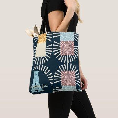 Modern Elegant Monogram Tote Bag