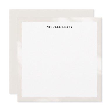 Modern Elegant Name Monogram Dusty Biege Gradient Note