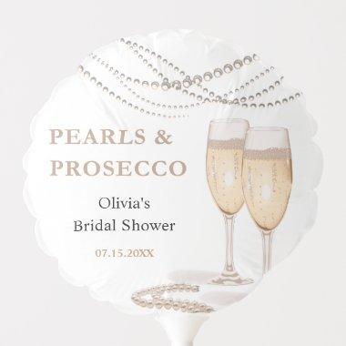 Modern Elegant Pearls & Prosecco  Balloon