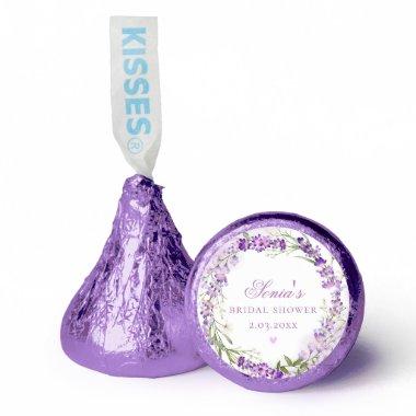 Modern Elegant Purple Boho Floral Bridal Shower Hershey®'s Kisses®