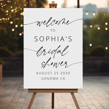 Modern Elegant Script  Photo Welcome Foam Board