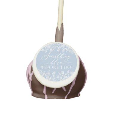 Modern Elegant Something Blue Bridal Shower Cake Pops