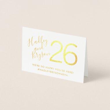 Modern Elegant Table Numbers REAL FOIL