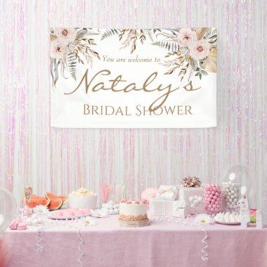 Modern elegant watercolor floral bridal shower banner