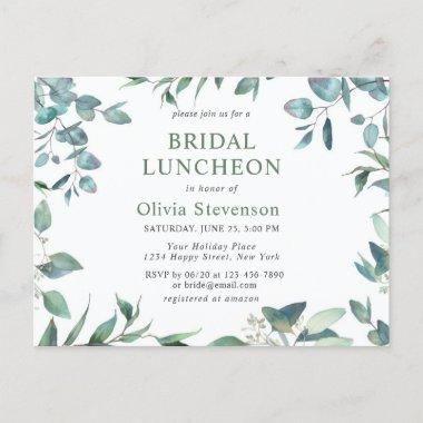 Modern Eucalyptus Bridal Luncheon Invitation Invitations