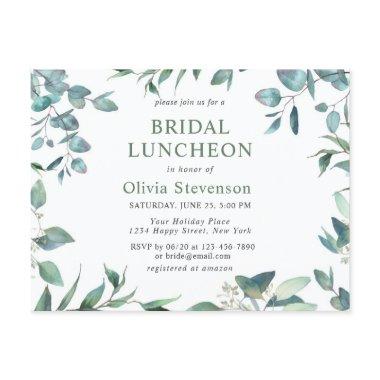 Modern Eucalyptus Bridal Luncheon Invitation